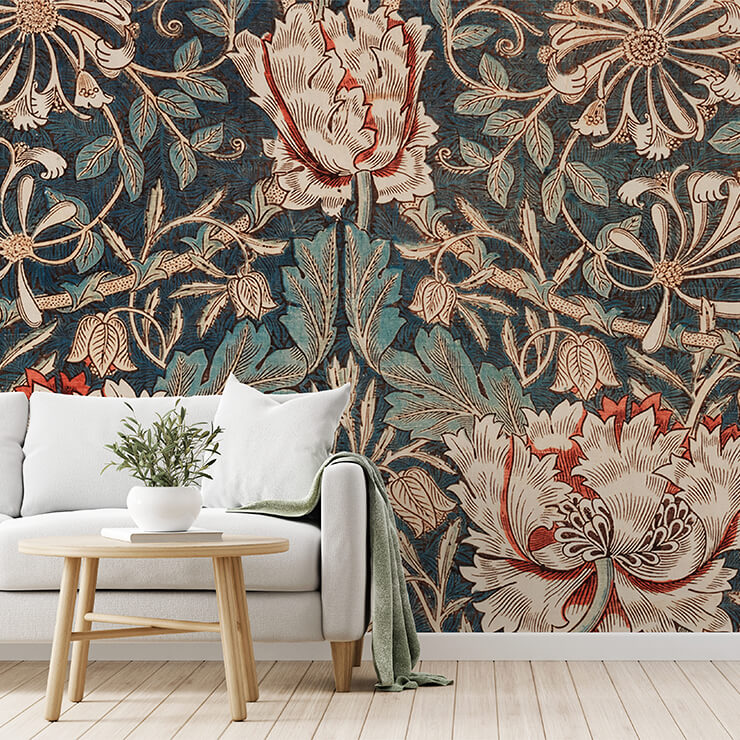william morris floral wallpaper