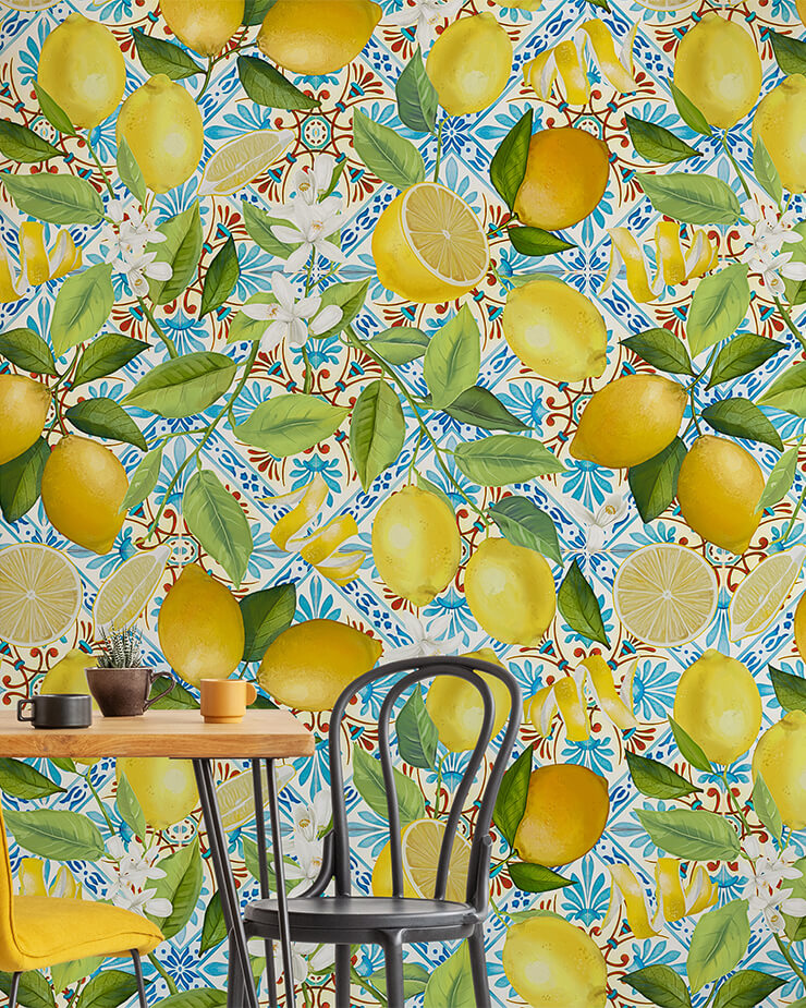 Big Lemon Art Print Simple Modern Bright Fruit Yellow Nursery