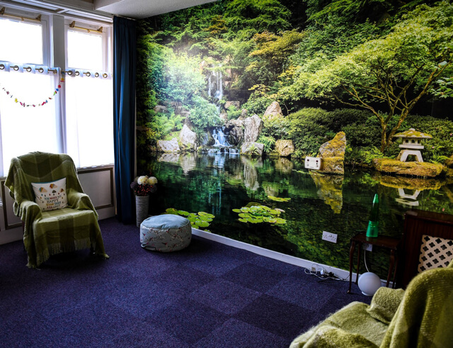 forest mural in care home