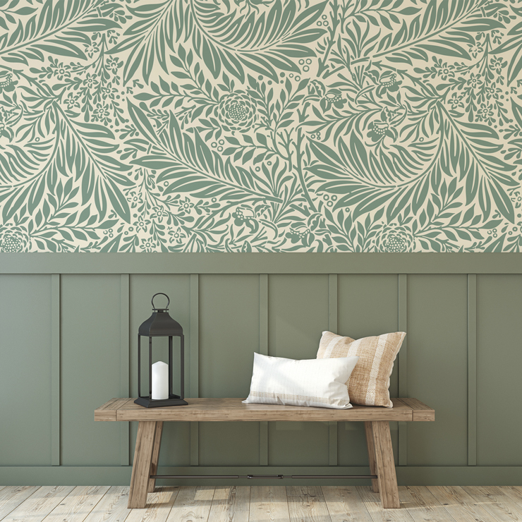 larkspur green botanical wallpaper mural larkspur green botanical wallpaper mural