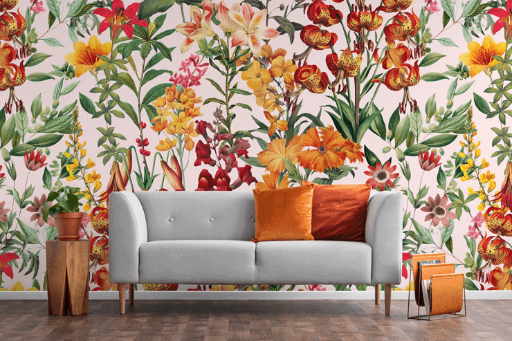 bright floral wallpaper called Dreamy Summer Flowers bright floral wallpaper called Dreamy Summer Flowers