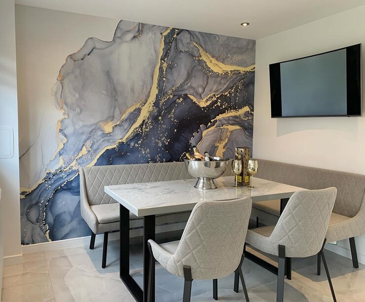 Beautiful Blue wallpaper mural for kitchens 2025 Beautiful Blue wallpaper mural for kitchens 2025