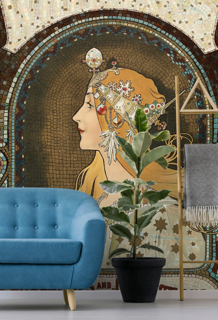 fine art wallpaper mural called Zodiac for lounge decor fine art wallpaper mural called Zodiac for lounge decor