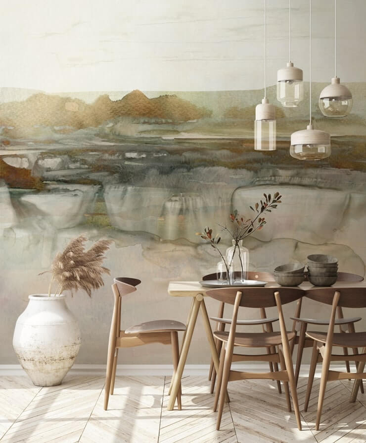 soft waterfall kitchen wallpaper mural
