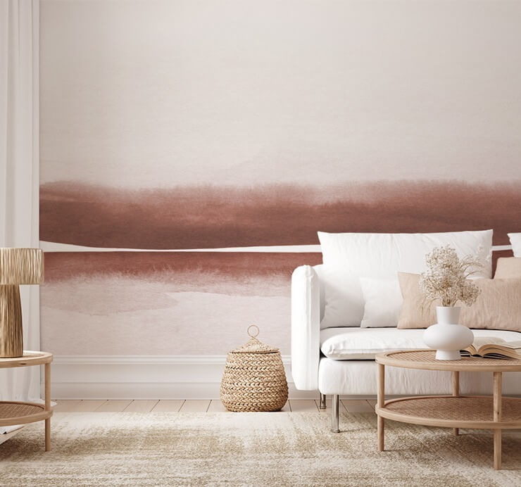 terracotta abstract wallpaper mural 