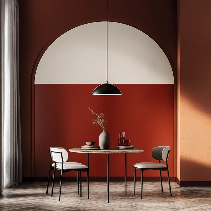 painted arch mural focal point