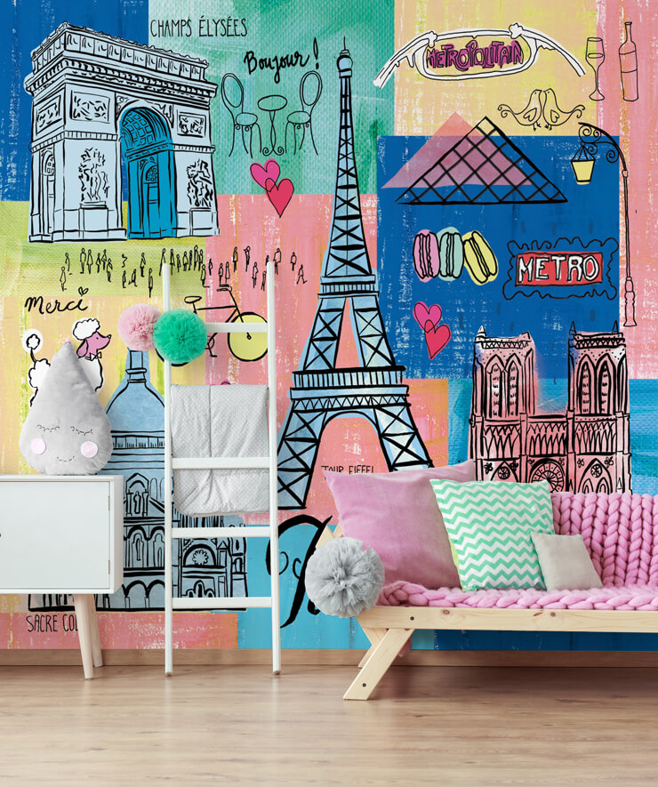 paris travel kids room mural paris travel kids room mural