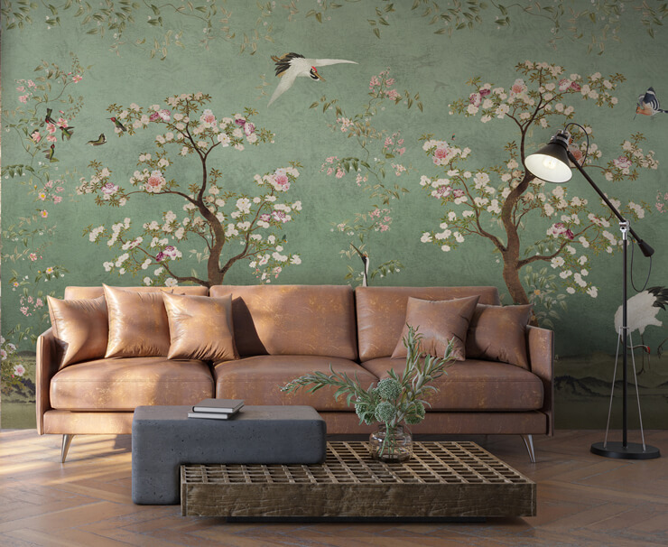 mint green lingering garden wall mural mint green lingering garden wall mural