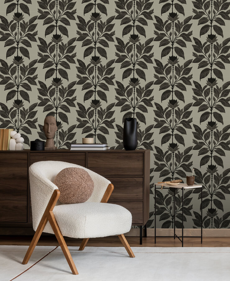 wayward petal wallpaper in a reading nook wayward petal wallpaper in a reading nook