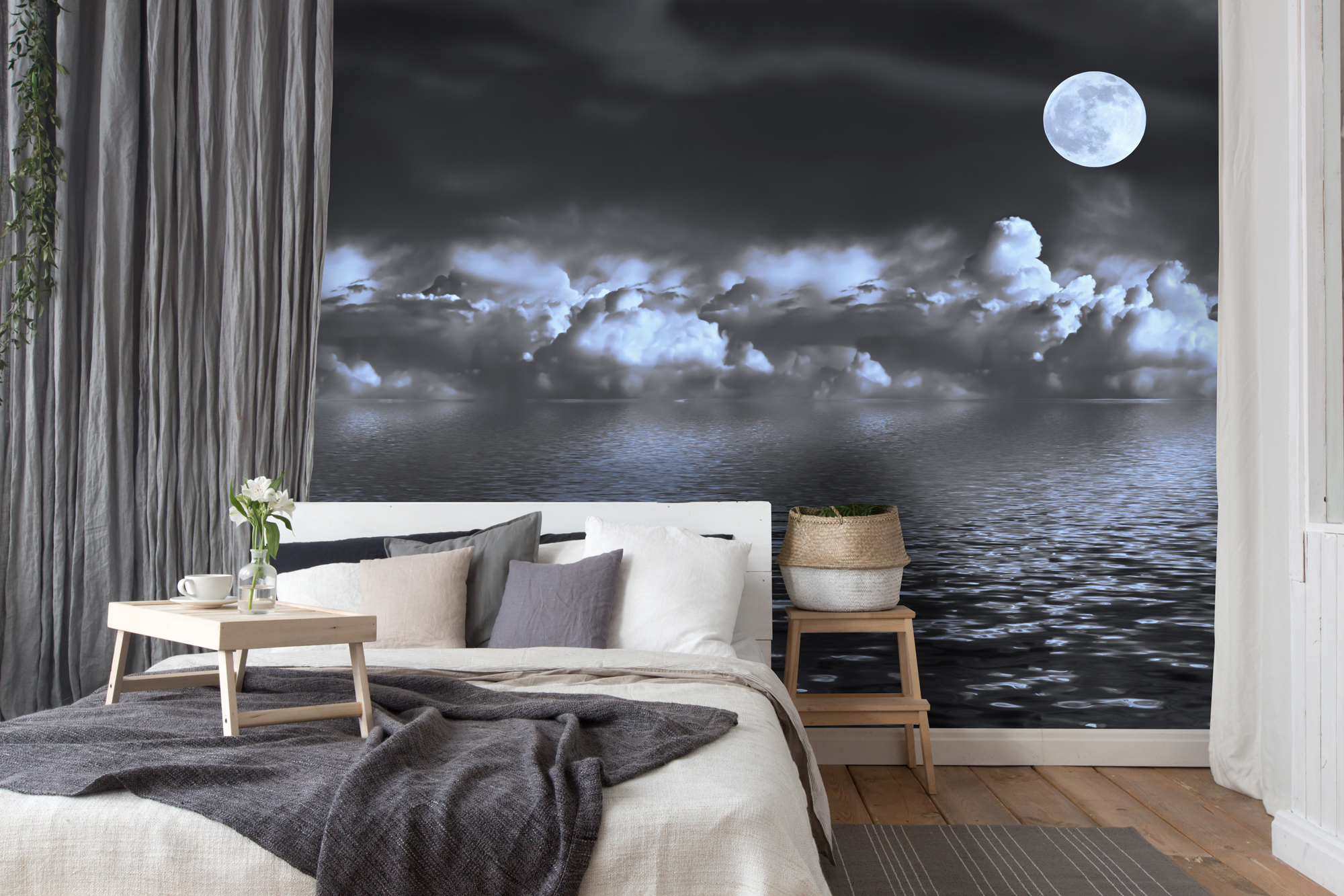 moon-wallpaper-guest-bedroom-decor