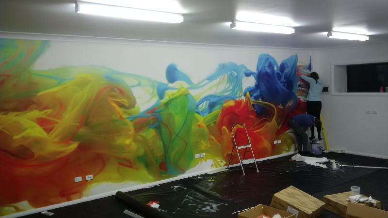 Colourful Ink Water Wall Mural