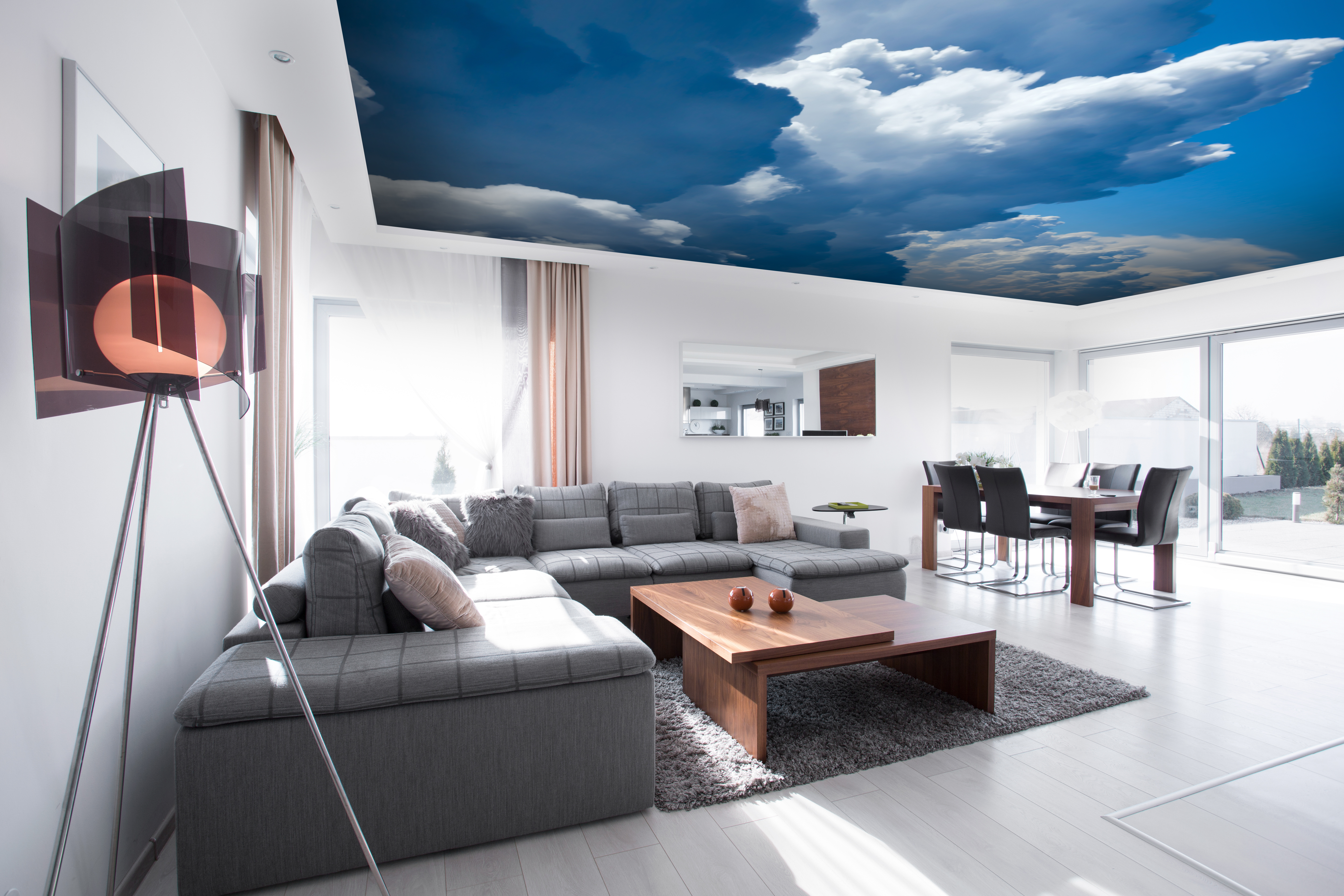 Cloudy Sky Ceiling Wall Mural