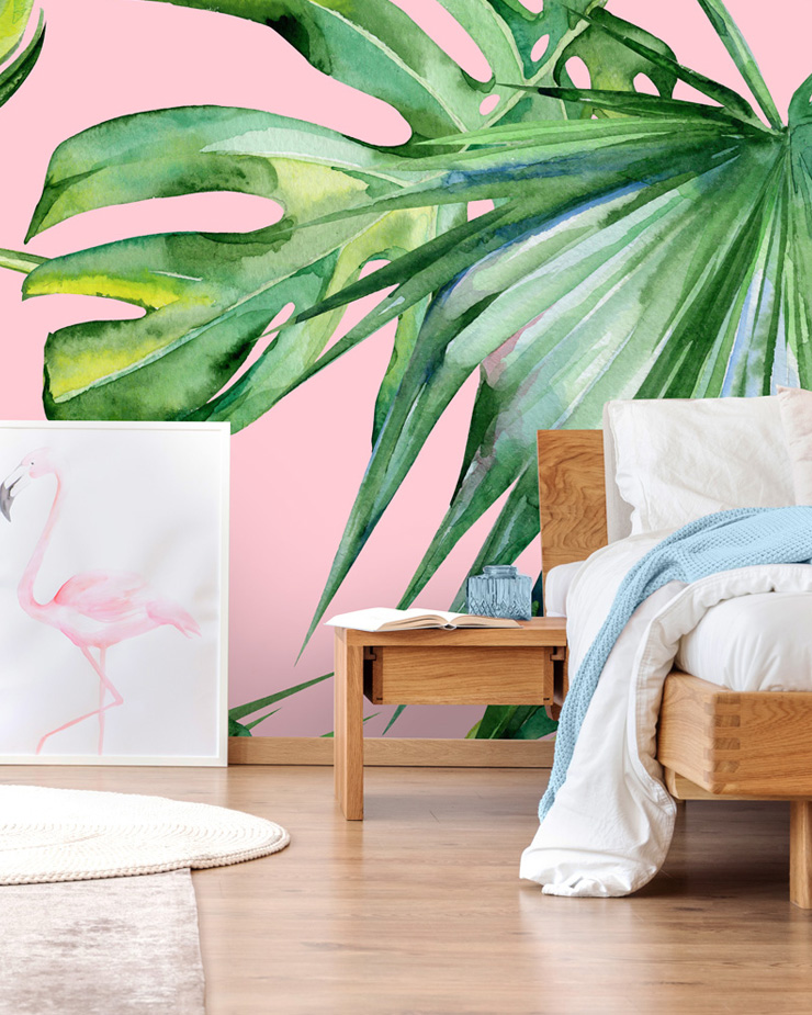 palm-tree-wallpaper-in-bedroom