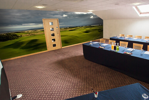 golf wallpaper in meeting room