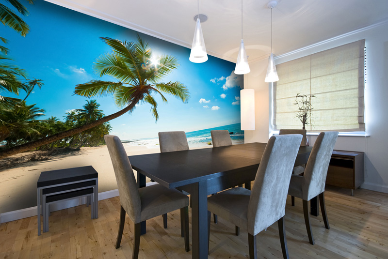 Beach-Wall-Mural-in-Dining-Room