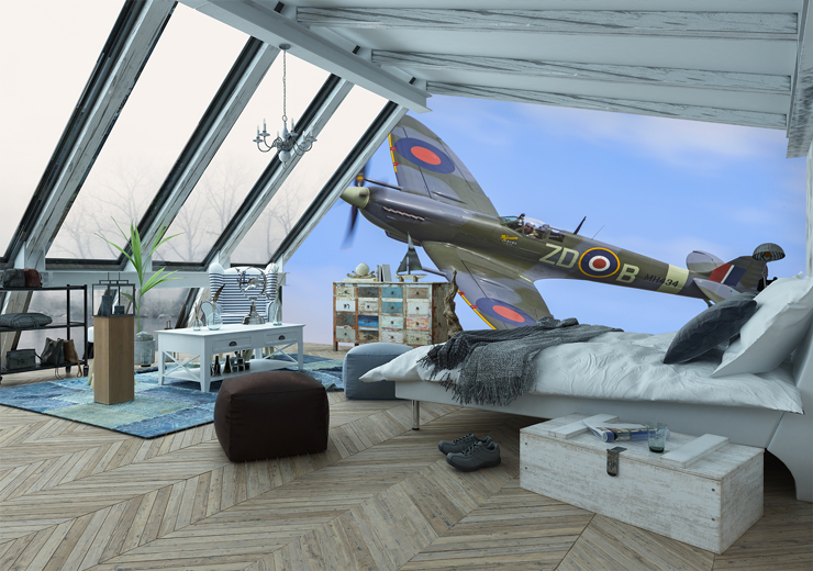 Spitfire-plane-wall-mural