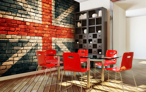 union jack wall mural