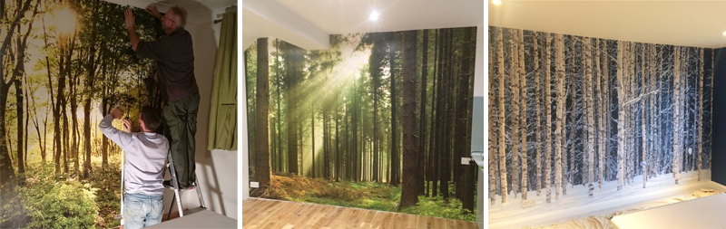 Tree murals installed by customers