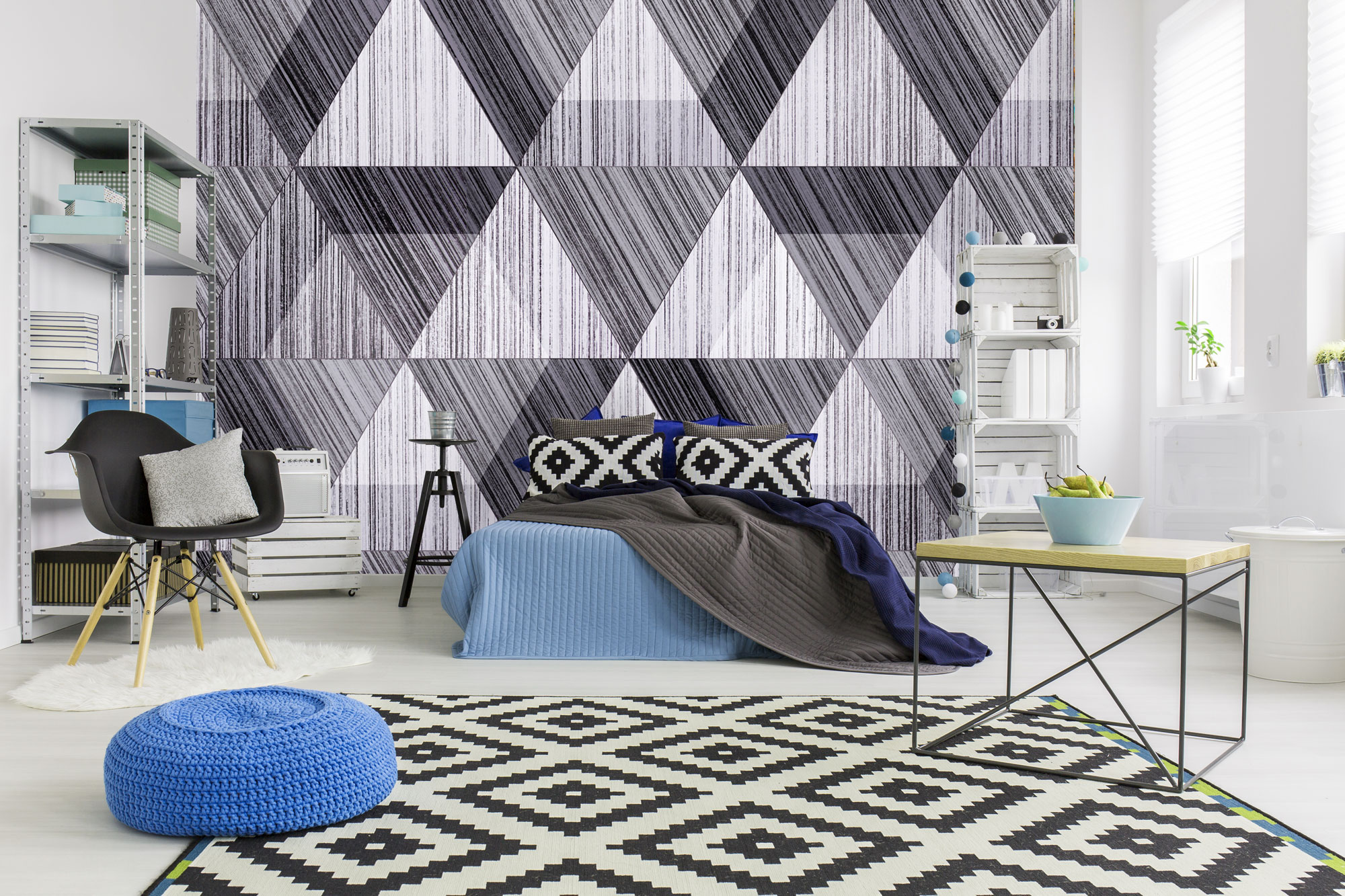 Monochrome Geometric Wallpaper