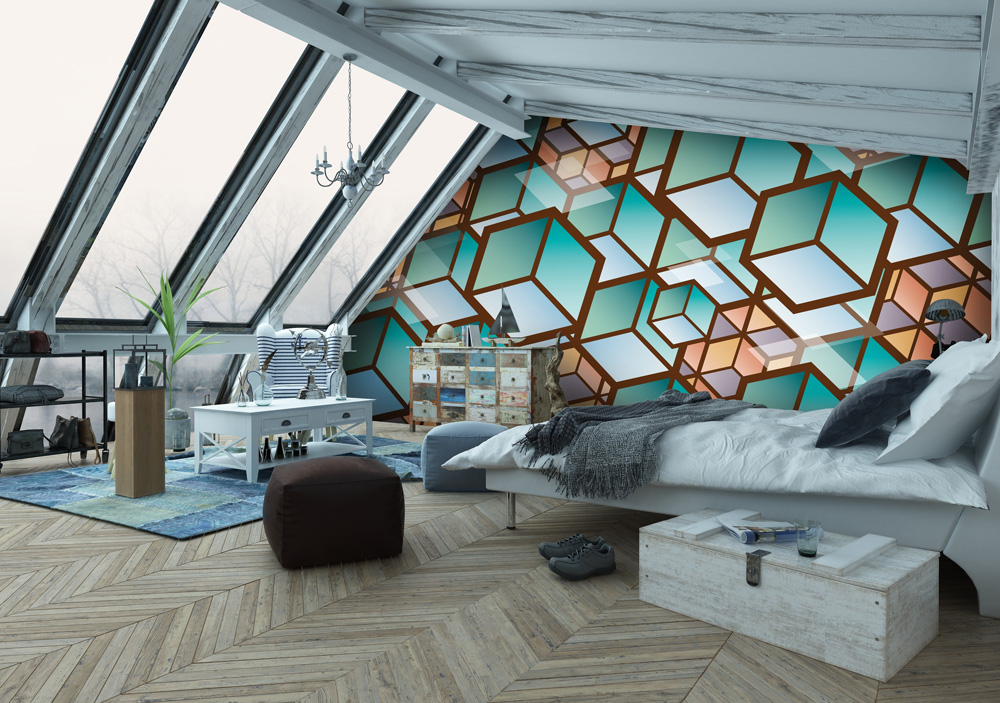 attic-wallpaper-guest-bedroom-ideas