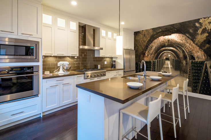 Wine-celler-wall-mural-in-kitchen