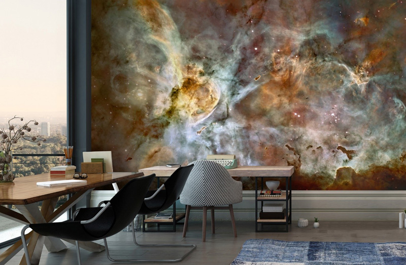 Nebula-space-wallpaper-in-office