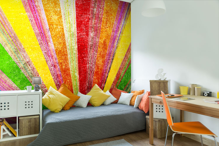 Colourful-striped-wallpaper