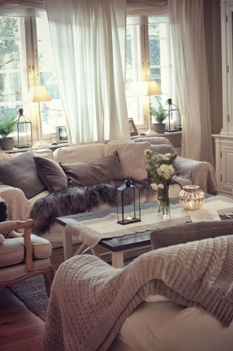 layering interior design at winter