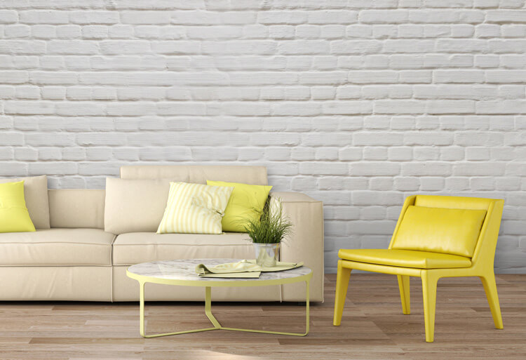 white-brick-wallpaper-in-living-room