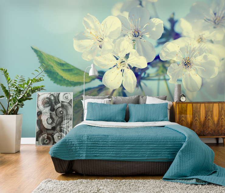 blue-blossom-wallpaper-in-bedroom