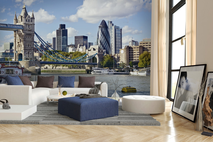 London_skyline_wallpaper_in_lounge