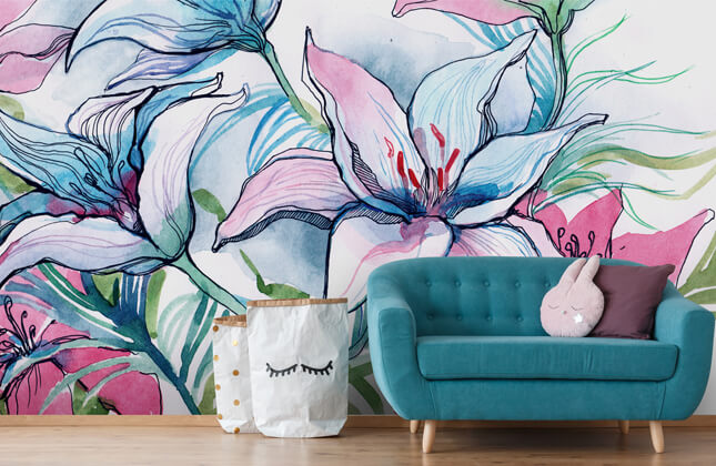 Lily Wallpaper & Wall Murals | Wallsauce UK