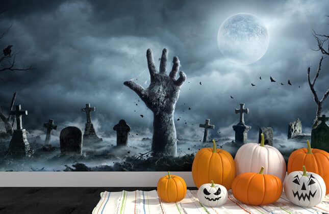 30 Preppy Halloween Wallpaper Ideas  Pumpkin Face Blue Teal Background   Idea Wallpapers  iPhone WallpapersColor Schemes