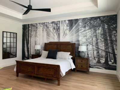 black and white forest wallpaper in bedroom black and white forest wallpaper in bedroom