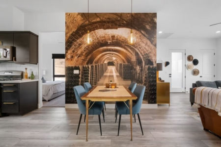 wine cellar mural in studio wine cellar mural in studio
