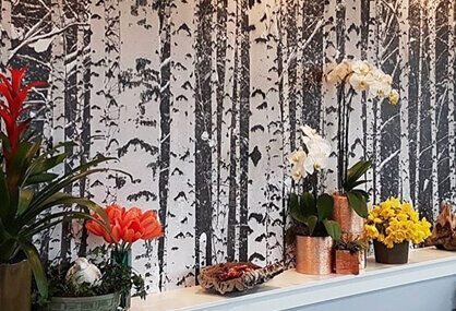 Brighten your shop with a wallpaper mural