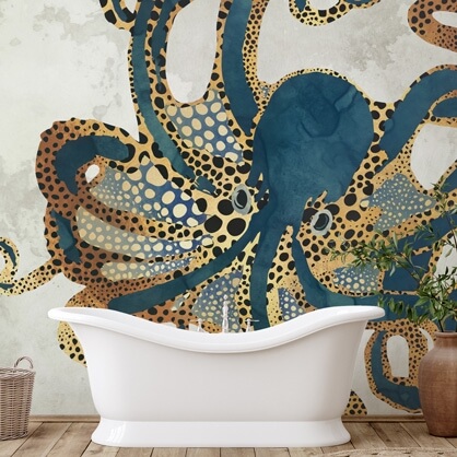 octopus mural by SpaceFrog Designs