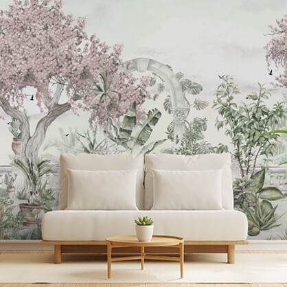 ms. tiff garden wall mural