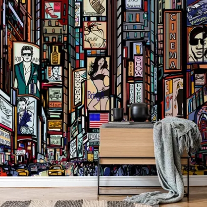 retro wallpaper mural