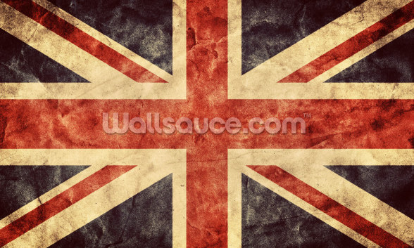 Vintage Union Jack Wall Mural | Wallsauce US