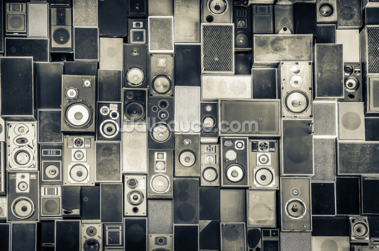 Music Speakers Wall Monochrome Music Speakers Wall Monochrome