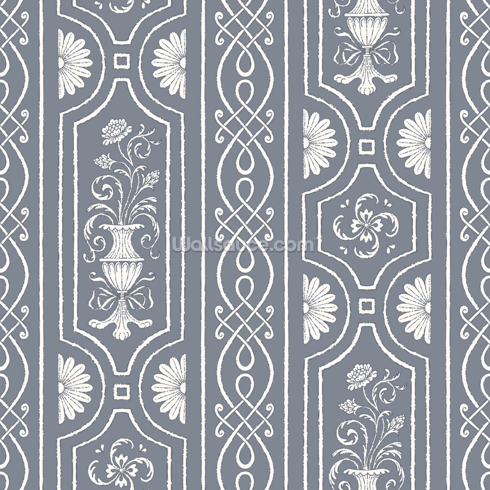 Pilaster Panelling Flint Wallpaper | Wallsauce EU