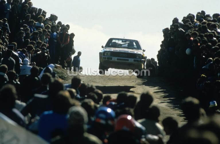 Group B Rally Car and Fans, Portugal 1985 Group B Rally Car and Fans, Portugal 1985