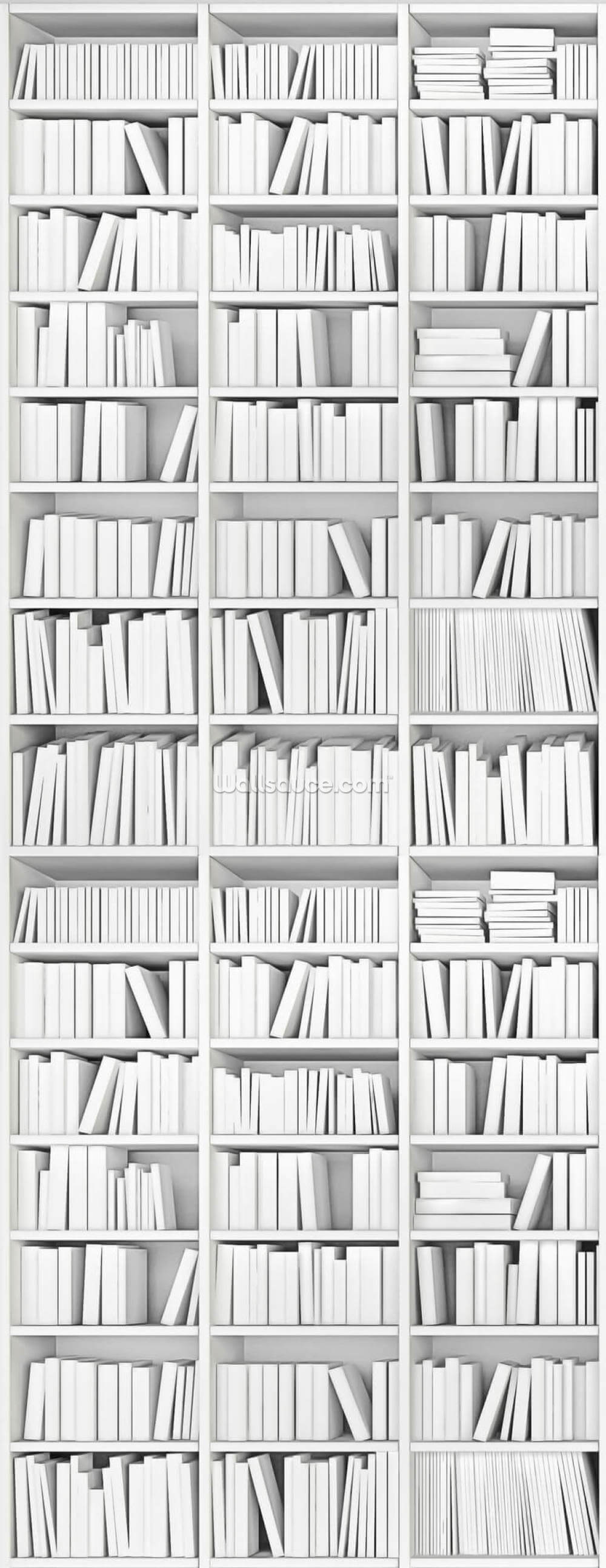 White Bookcase Wallpaper Wallsauce Ae