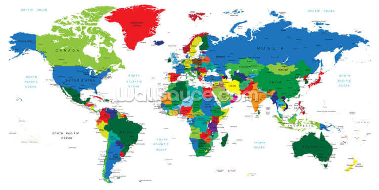 Bright World Map Bright World Map