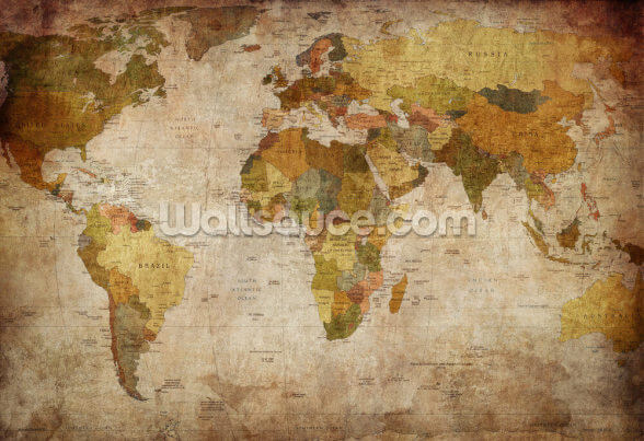 Old Style World Map Wallpaper Wallsauce Nz