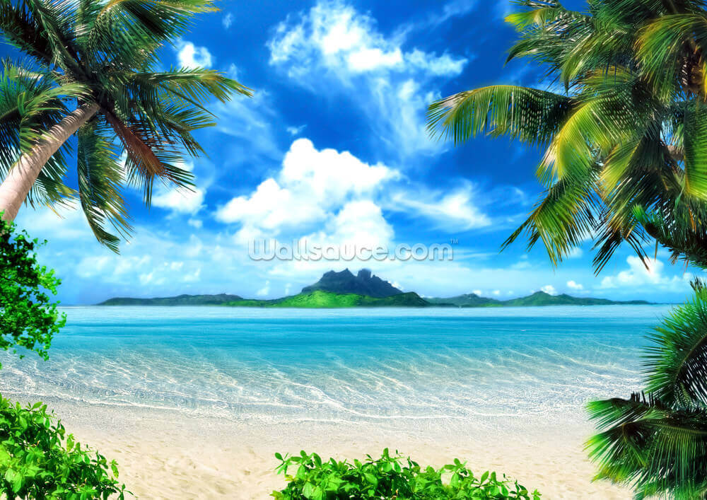 paradise island wallpaper wallsauce us