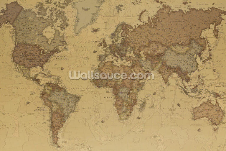 Rustic World Map Rustic World Map