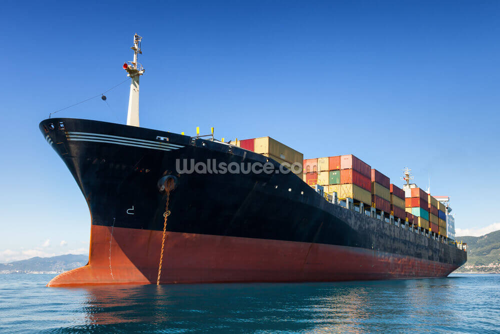 cargo container ship wallpaper wallsauce us