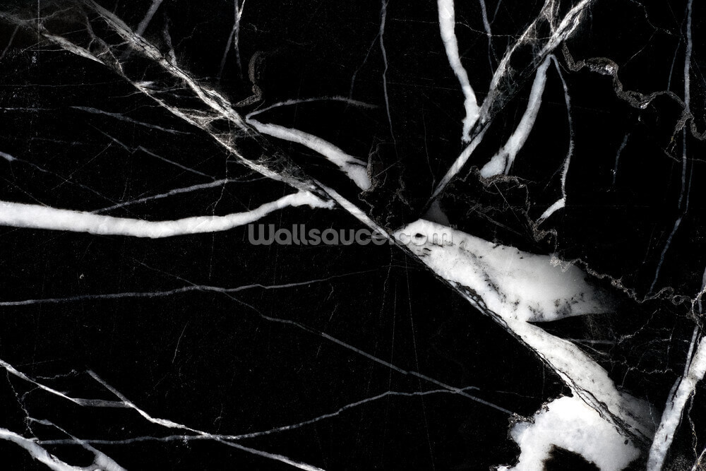 Black Marble Effect Wall Mural Wallsauce UK